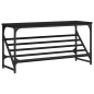 vidaXL Mueble zapatero de madera de ingeniería negro 90x30x45 cm vidaXL Mueble zapatero de madera de ingeniería negro 90x30x45 cm