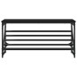 vidaXL Mueble zapatero de madera de ingeniería negro 90x30x45 cm vidaXL Mueble zapatero de madera de ingeniería negro 90x30x45 cm