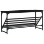 vidaXL Mueble zapatero de madera de ingeniería negro 90x30x45 cm vidaXL Mueble zapatero de madera de ingeniería negro 90x30x45 cm