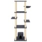 vidaXL Rascador para gatos con postes de sisal gris oscuro 154 cm vidaXL Rascador para gatos con postes de sisal gris oscuro 154 cm