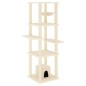 vidaXL Rascador para gatos con postes de sisal crema 154 cm