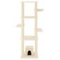 vidaXL Rascador para gatos con postes de sisal crema 154 cm