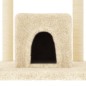 vidaXL Rascador para gatos con postes de sisal crema 154 cm
