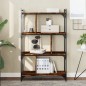 vidaXL Librería 4 estantes madera ingeniería roble ahumado 76x32x123cm vidaXL Librería 4 estantes madera ingeniería roble ahumado 76x32x123cm