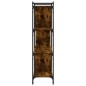 vidaXL Librería 4 estantes madera ingeniería roble ahumado 76x32x123cm vidaXL Librería 4 estantes madera ingeniería roble ahumado 76x32x123cm