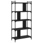 vidaXL Librería de 5 estantes madera de ingeniería negro 76x32x158 cm vidaXL Librería de 5 estantes madera de ingeniería negro 76x32x158 cm