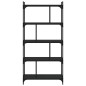 vidaXL Librería de 5 estantes madera de ingeniería negro 76x32x158 cm vidaXL Librería de 5 estantes madera de ingeniería negro 76x32x158 cm