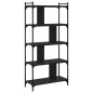 vidaXL Librería de 5 estantes madera de ingeniería negro 76x32x158 cm vidaXL Librería de 5 estantes madera de ingeniería negro 76x32x158 cm