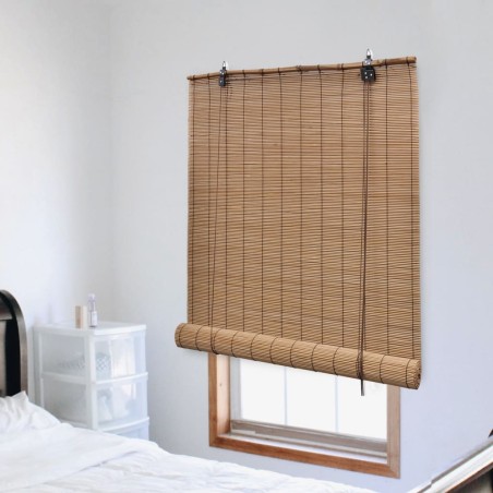 vidaXL Persiana enrollable de bambú marrón 150x160 cm
