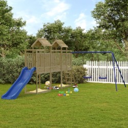 vidaXL Parque infantil de exterior madera de pino impregnada