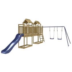 vidaXL Parque infantil de exterior madera de pino impregnada