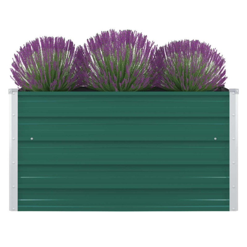 vidaXL Jardinera elevada de acero galvanizado verde 100x100x45 cm vidaXL Jardinera elevada de acero galvanizado verde 100x100x45 cm