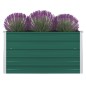 vidaXL Jardinera elevada de acero galvanizado verde 100x100x45 cm vidaXL Jardinera elevada de acero galvanizado verde 100x100x45 cm