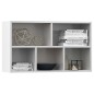 vidaXL Estantería/Aparador madera contrachapada blanco 50x25x80 cm vidaXL Estantería/Aparador madera contrachapada blanco 50x25x80 cm