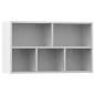 vidaXL Estantería/Aparador madera contrachapada blanco 50x25x80 cm vidaXL Estantería/Aparador madera contrachapada blanco 50x25x80 cm