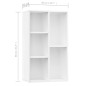 vidaXL Estantería/Aparador madera contrachapada blanco 50x25x80 cm vidaXL Estantería/Aparador madera contrachapada blanco 50x25x80 cm
