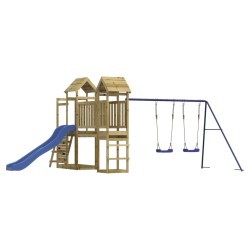 vidaXL Parque infantil de exterior madera de pino impregnada