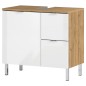 Germania Armario base lavabo GW-Mauresa 60x34x56 cm grafito y roble Germania Armario base lavabo GW-Mauresa 60x34x56 cm grafito y roble