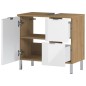 Germania Armario base lavabo GW-Mauresa 60x34x56 cm grafito y roble Germania Armario base lavabo GW-Mauresa 60x34x56 cm grafito y roble