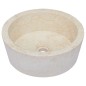 vidaXL Lavabo crema mármol Ø40x15 cm vidaXL Lavabo crema mármol Ø40x15 cm