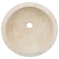 vidaXL Lavabo crema mármol Ø40x15 cm vidaXL Lavabo crema mármol Ø40x15 cm