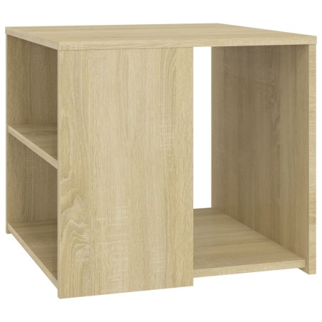 vidaXL Mesa auxiliar madera contrachapada roble Sonoma 50x50x45 cm