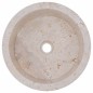 vidaXL Lavabo crema mármol Ø40x15 cm vidaXL Lavabo crema mármol Ø40x15 cm