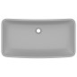 vidaXL Lavabo de lujo de cerámica rectangular gris claro mate 71x38 cm vidaXL Lavabo de lujo de cerámica rectangular gris claro mate 71x38 cm