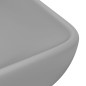 vidaXL Lavabo de lujo de cerámica rectangular gris claro mate 71x38 cm vidaXL Lavabo de lujo de cerámica rectangular gris claro mate 71x38 cm