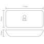vidaXL Lavabo de lujo de cerámica rectangular gris claro mate 71x38 cm vidaXL Lavabo de lujo de cerámica rectangular gris claro mate 71x38 cm