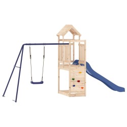 vidaXL Parque infantil de exterior madera maciza de pino