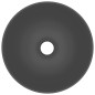 vidaXL Lavabo de cuarto de baño redondo cerámica gris oscuro vidaXL Lavabo de cuarto de baño redondo cerámica gris oscuro