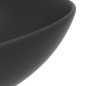 vidaXL Lavabo de cuarto de baño redondo cerámica gris oscuro vidaXL Lavabo de cuarto de baño redondo cerámica gris oscuro