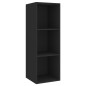 vidaXL Juego de muebles de salón 3 piezas madera ingeniería negro