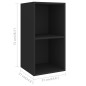 vidaXL Juego de muebles de salón 3 piezas madera ingeniería negro