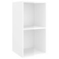 vidaXL Juego de muebles de salón 3 pzs madera ingeniería blanco brillo