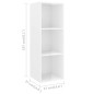 vidaXL Juego de muebles de salón 3 pzs madera ingeniería blanco brillo