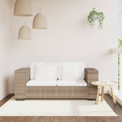 vidaXL Conjunto de sofá de dos plazas 7 piezas ratán real