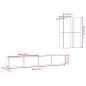 vidaXL Set muebles de salón TV 4 pzas madera ingeniería gris hormigón