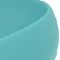 vidaXL Lavabo de lujo redondo cerámica verde claro mate 40x15 cm 