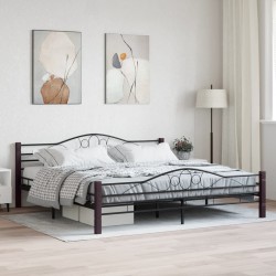 vidaXL Estructura de cama de metal negra 180x200 cm