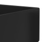 vidaXL Lavabo con rebosadero cerámica negro mate vidaXL Lavabo con rebosadero cerámica negro mate