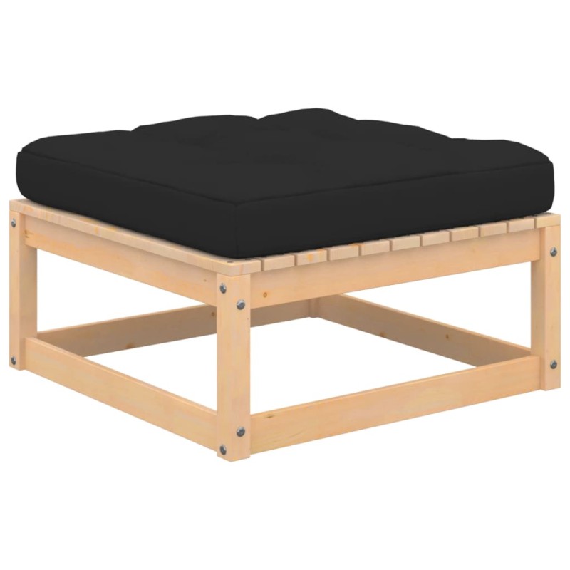 vidaXL Taburetes de jardín con cojines madera maciza de pino vidaXL Taburetes de jardín con cojines madera maciza de pino