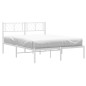 vidaXL Estructura de cama de metal con cabecero blanca 150x200 cm