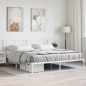 vidaXL Estructura de cama de metal con cabecero blanco 180x200 cm