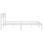 vidaXL Estructura de cama de metal con cabecero blanco 180x200 cm