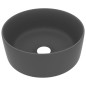 vidaXL Lavabo de lujo redondo cerámica gris oscuro mate 40x15 cm vidaXL Lavabo de lujo redondo cerámica gris oscuro mate 40x15 cm