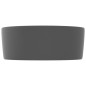 vidaXL Lavabo de lujo redondo cerámica gris oscuro mate 40x15 cm vidaXL Lavabo de lujo redondo cerámica gris oscuro mate 40x15 cm