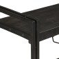 vidaXL Estantería de 3 niveles madera maciza mango negro 140x30x80 cm vidaXL Estantería de 3 niveles madera maciza mango negro 140x30x80 cm