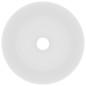 vidaXL Lavabo de lujo redondo cerámica blanco mate 40x15 cm 